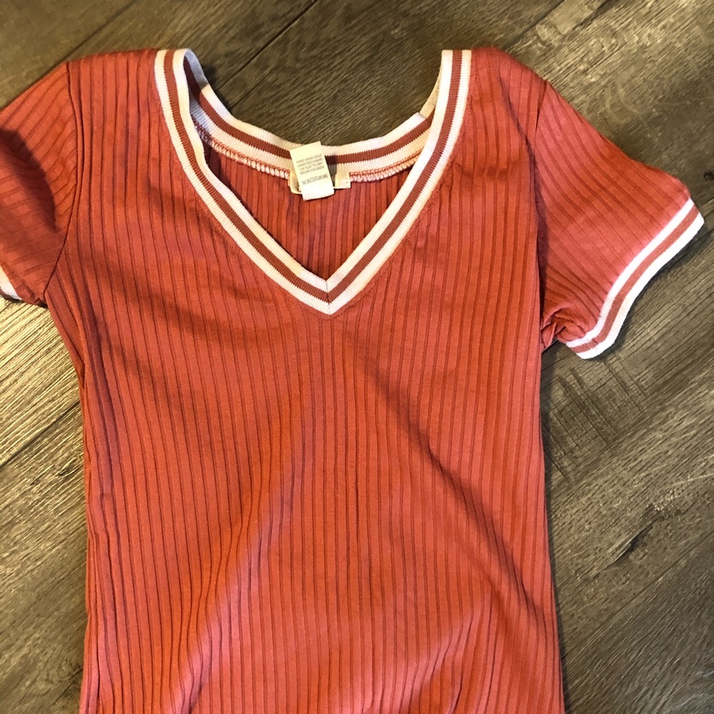 Orange w white shirt